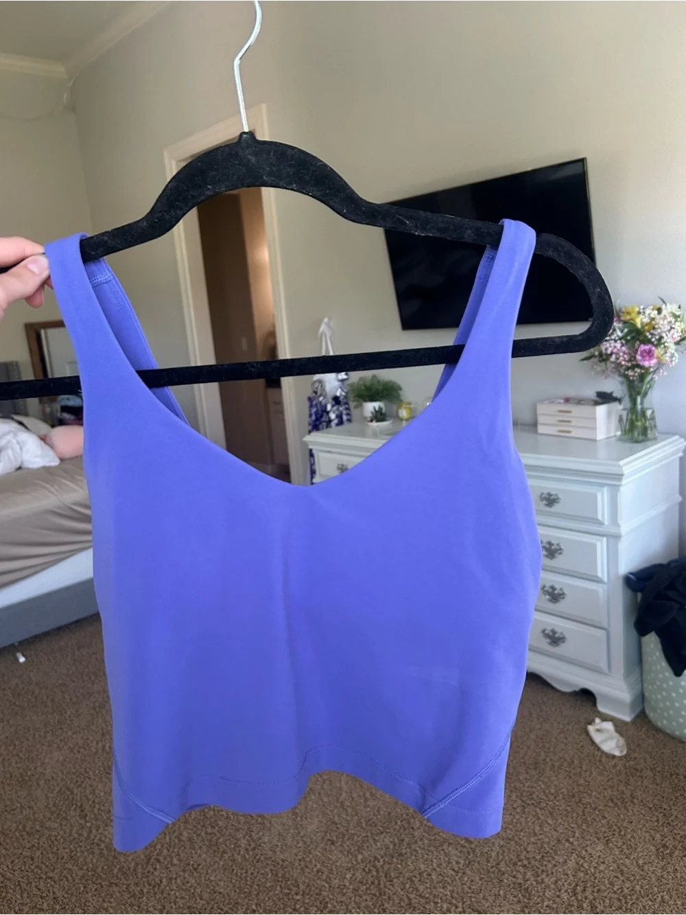 Lululemon Seamless V-Neck Tank Top in Lavender